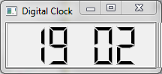 Screenshot of the Digital Clock example
