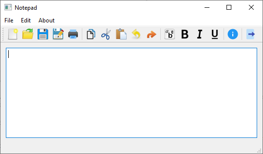 Notepad application