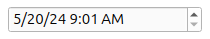Widget for editing time and date