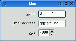 Form layout in macOS Aqua style
