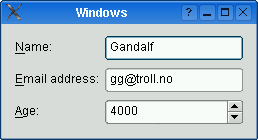 Form layout in traditional desktop style