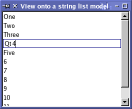 List of text using a string list model