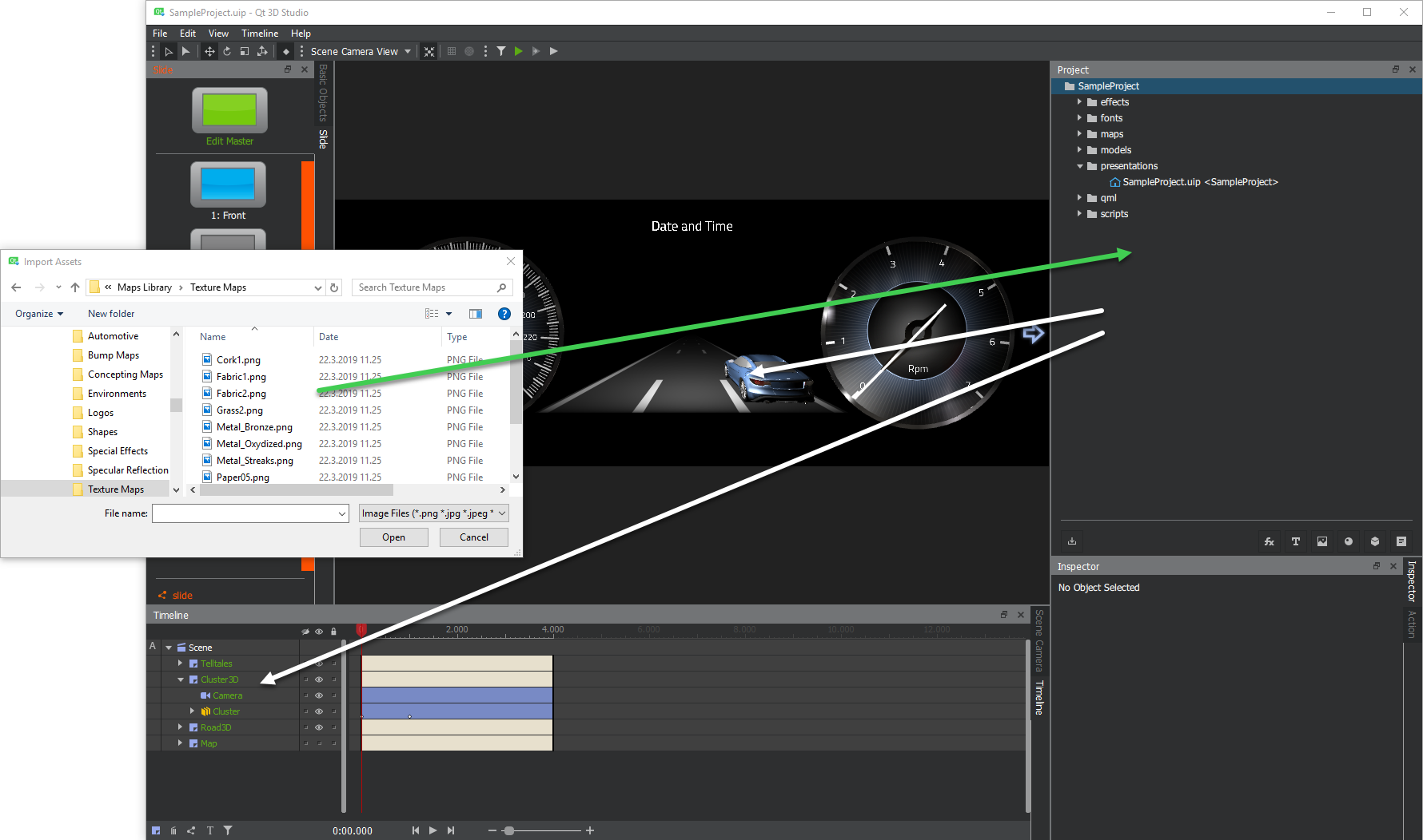 "Add assets to a project"