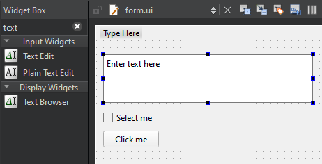 Adding widgets to the UI