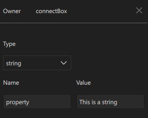 The Custom Property Editor dialog.