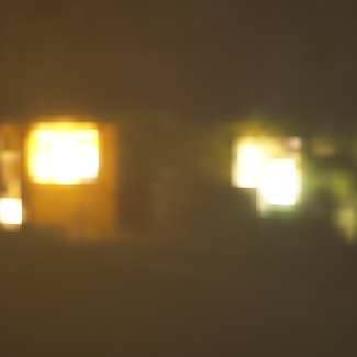 A close-up of a light in the scene with Bloom disabled.