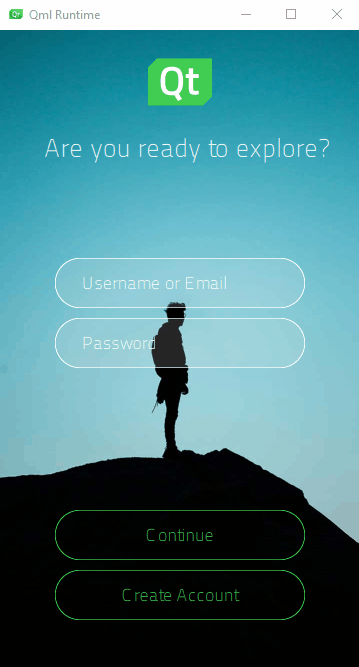 Clicking buttons to switch between screens