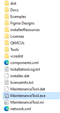 MaintenanceTool.exe in the Qt installation folder.