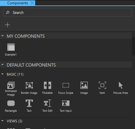 Preset components in Components