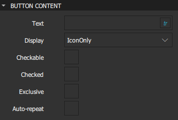Button Content properties