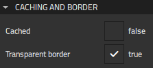 Studio Effects Caching and Border properties
