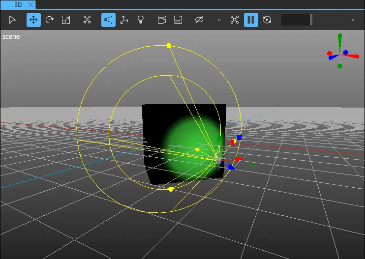 A model lit by a spot light.