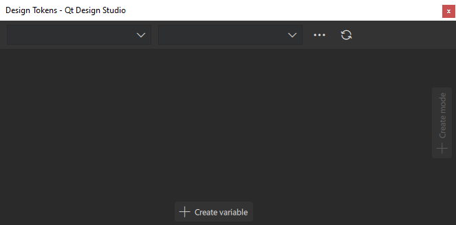 Design Tokens view in Qt Design Studio
