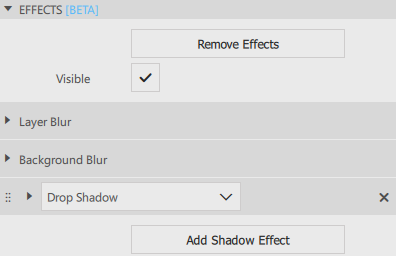 Design Effects in the Properties view