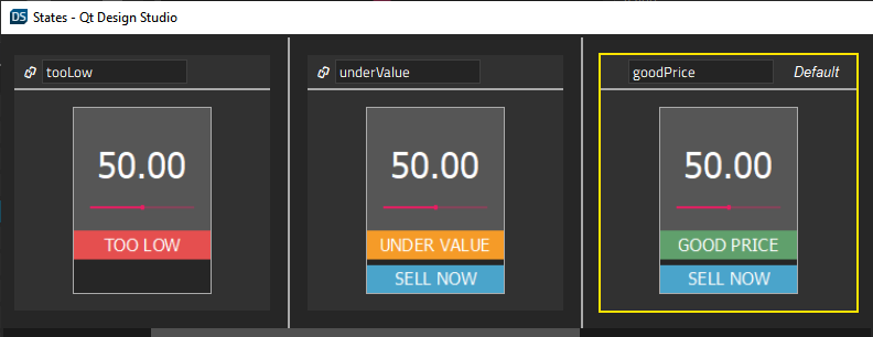 The different stats of the app in the States view.