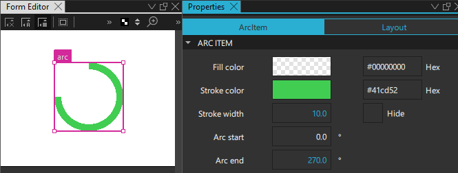 Arc properties