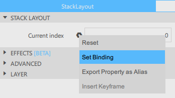 Getting the context menu to bind components