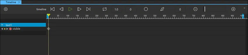 Timeline view with a property