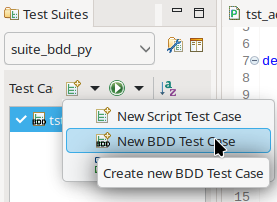 "Creating new BDD Test Case"
