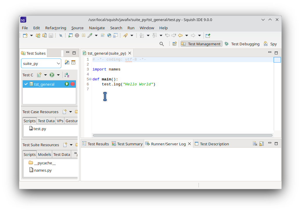 "The tst_general test case"