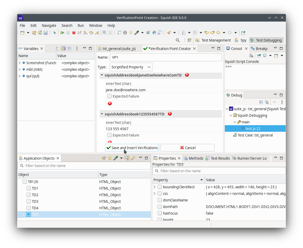 VP Creator after 2 properties have been checked