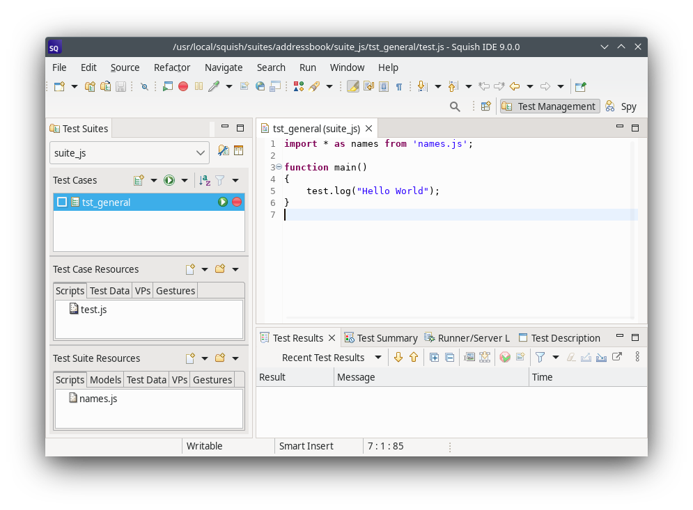 "The tst_general test case"